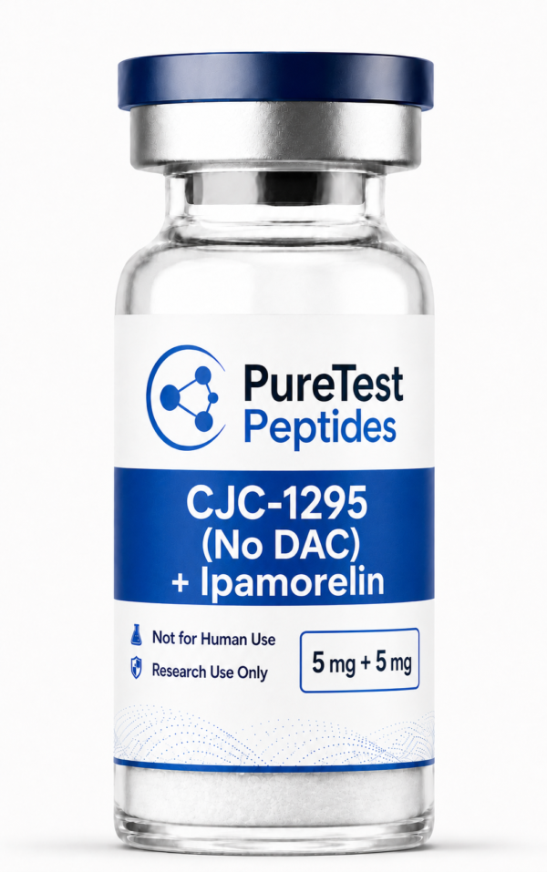 CJC-1295 (No DAC) 5 mg + Ipamorelin 5 mg Research Peptide Blend