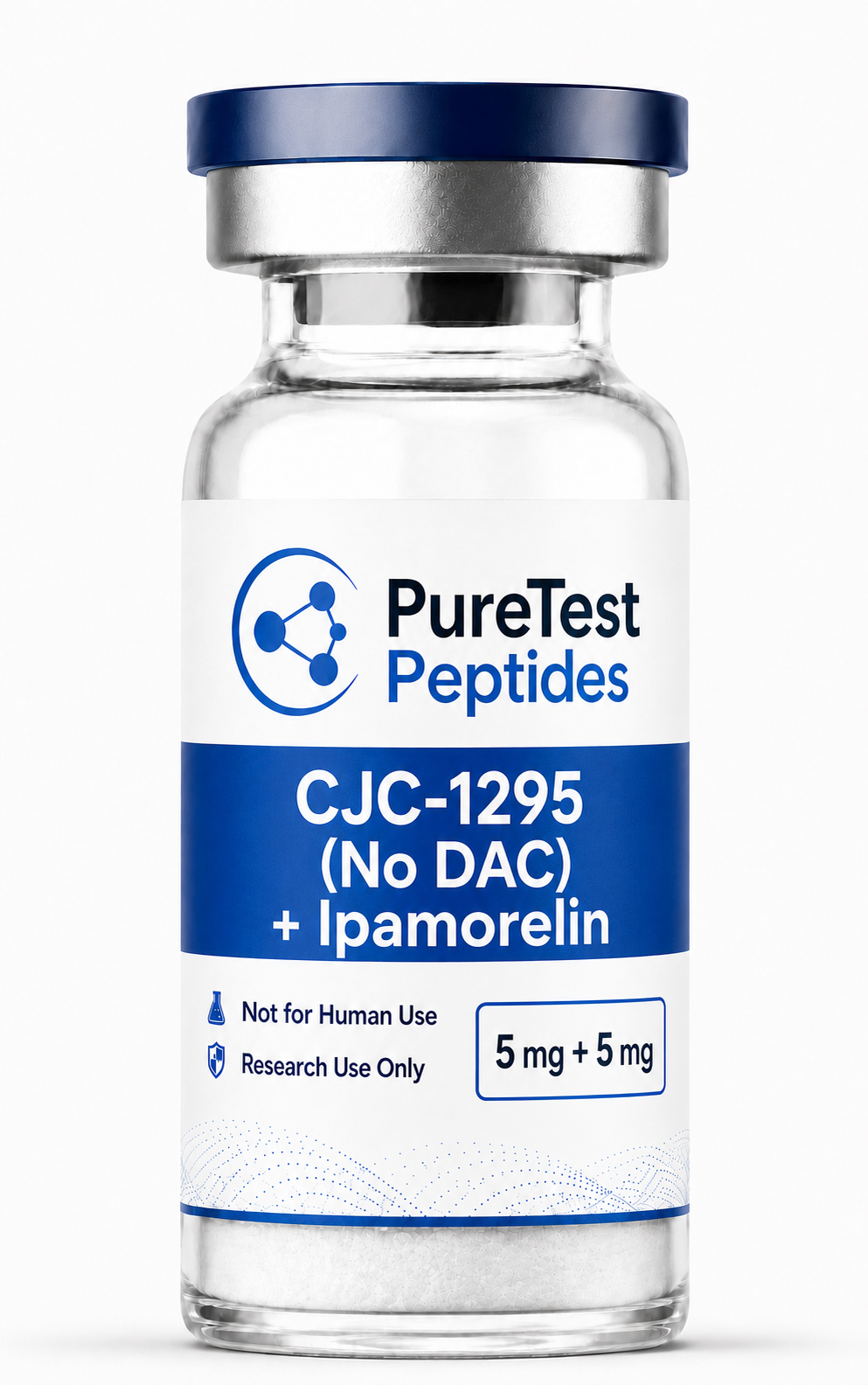 CJC-1295 (No DAC) 5 mg + Ipamorelin 5 mg Research Peptide Blend